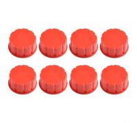 Minhe Lot de 8 bouchons de rechange pour bidon de gaz en ABS rouge à filetage grossier de 4,4 cm pour réservoir standard, installation facile avec joint