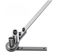 Minhe Machine à cintrer manuelle de barre d'acier pour fil de fer plat, cuivre et aluminium, outil de cintreuse avec liaison à 5 roulements, construction en acier au carbone S45C, montage de pince