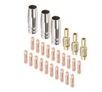 Minhe MIG Lot de 26 buses et embouts de torche de soudage en cuivre avec embouts de contact de 0,6 mm pour série 15AK MB-15 pour applications industrielles de travail des métaux