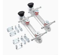 Minhe Paire de plaques de patins à roulettes en alliage d'aluminium avec butée d'orteil en caoutchouc et frein à hauteur réglable avec pivot en acier pour les besoins de patinage de quad (pour la