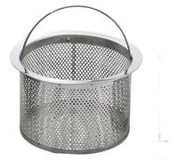 Minhe Panier d'évier en acier inoxydable de 134,5 mm avec trous de 2 mm pour cuisine, filtre résistant à la rouille SUS304 avec bords roulés lisses pour un débit d'eau rapide et une prévention de