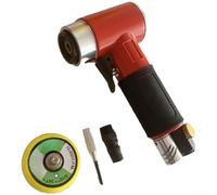 Minhe Ponceuse pneumatique haute vitesse de 5,1 cm, polisseuse excentrique droite à double cœur, broyeur à air léger pour travail du métal automobile (rouge)