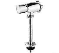 Minhe Robinet de chasse à pression manuelle avec mécanisme de retard, filetage d'entrée G1/2 pour toilettes et tuyau de raccordement en acier inoxydable, finition chromée résistante à l'usure pour