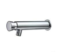 Minhe Robinet de lavabo mural avec robinet poussoir à fermeture automatique temporisée, construction entièrement en cuivre, connexion 1/2" pour la conservation de l'eau de salle de bain (1,5 cm)