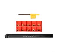 Minhe S16QSCLCR06 Barre d'alésage interne en acier avec 10 inserts en carbure de tungstène Tige 16 mm Longueur 180 mm Changement rapide de lame pour usinage de précision environnements sales