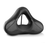 Minhe Selle de vélo surdimensionnée avec absorption des chocs, siège de vélo souple haute élasticité pour grandes fesses, coussin ventilé pour VTT, vélo de route, noir (M)