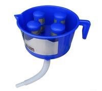 Minhe Séparateur d'huile et d'eau type entonnoir avec quatre éléments filtrants, 12 microns, pour systèmes diesel, bleu, 18,5 x 25 cm