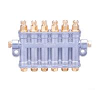 Minhe Séparateur volumétrique de graisse et d'huile pour systèmes de lubrification centralisés industriels en alliage de zinc laiton 2-10 ports (10 positions)