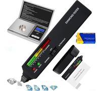 Minhe Stylo testeur de diamant rapide avec fonction UV, double options d'alimentation, identification précise en 0,5 secondes, pour la vérification des pierres précieuses