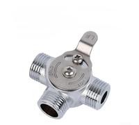 Minhe Vanne mélangeuse manuelle en laiton pour systèmes d'eau chaude et froide, 3/8" et 1/2" avec connexions à compression sécurisées, pour salle de bain, cuisine et utilisation commerciale (3/8)