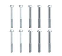 Minho Lot de 10 boulons hexagonaux à bride métrique M6-1.0 - 65 de qualité 8.8 pour moto