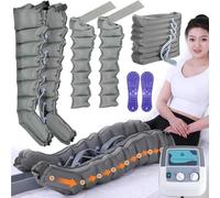 MINHUIJIHUI Bottes De PressothéRapie 8 CavitéS,Corps Complet Appareil Drainage Lymphatique,Possibilité De Minutage Bottes Masseur De Jambes à Compression d'air Botte,Anti Jambes Lourdes