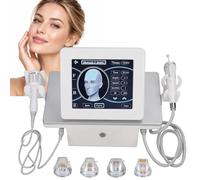 MINHUIJIHUI Machine de Microneedling RF avec Marteau Froid et 2 Poignées | 4 Embouts Interchangeables : 10, 25, 64 Aiguilles et Nano, Radiofréquence Fractionnée pour le Visage et le Corps