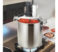 MINHUIJIHUI Mélangeur sur Socle INOX 40L/80L - Équipement Cuisine Pro pour Confitures, Sauces, Remplissages, Fond de Soupe (Machine Automatique à 4 Lames Racloirs, Marmite Mélangeuse Commerciale)