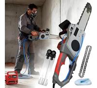 MINHUIJIHUI Tronçonneuse à Béton, Scie Murale Diamantée 5800W/6500W, Profondeur 35Cm/48Cm, Système Double Circuit Eau 3M, Refroidissement sans Poussière Coupe Verticale Horizontale Béton Armé