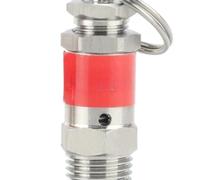 Mini 1/8" 1/4" BSPT mâle 0,5-10 bar 304 acier inoxydable 04 acier inoxydable sanitaire ressort soupape de sécurité de décharge de pression compresseur d'air(0.9mpa 9Bar,1l4 BSPT)
