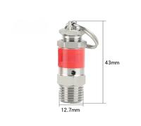 Mini 1/8" 1/4" BSPT Male 0.5-10 Bar 304 Stainless Steel 04 Stainless Sanitary Spring Pressure Relief Safety Valve Air Compressor(0.5mpa 5Bar)