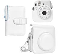 Mini 11 Case,PU Leather Protective Case for Instax Mini 11 Instant Camera Bag,White Clay,Instant Mini 12 Leather Case with Mini Album