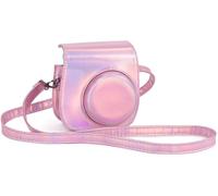 Mini 12 Instant Camera Case for Fujifilm Instax Mini 12/11,Premium PU Leather Case with Pocket and Detachable Adjustable Shoulder Strap,Magic Rose,camera cover
