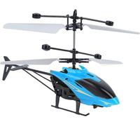 Mini 2 canaux RC hélicoptère plastique bleu charge USB électrique avion de contrôle à distance pour les enfants