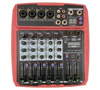 Mini 4 canaux 16 effets DSP Retard USB et répétition Efferts Console de mixage audio avec contr?le du volume, rouge