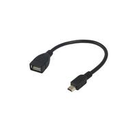 Mini 5-pin USB to USB 2.0 AF OTG adaptateur Cable, Longueur : 12cm(Noir)