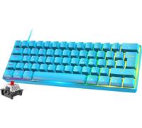 Mini 60% Rgb Clavier De Jeu, Interrupteur Rouge Mécanique Avec 62 Touches Compactes, Personnalisables 18 Led Chroma Backlit, Câble Usb Type C Détachable, Qwerty Layout Pour Pc, Lap[CLA671549]