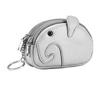Mini À Main en Cuir avec Fermeture Éclair Motif Éléphant Idéal pour Un Usage Quotidien Ou en Voyage Entre
