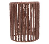 Mini Abat-jour Cylindrique Tissé en Corde Papier pour Lampe E27 | Structure en Fer Tressé, Style Rustique , Convient aux Suspensions, Lustres, Cuisines et Coins Lecture