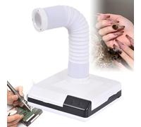Mini absortisseur de fumée, extracteur de fumées portables avec lumière LED pour souder, impression 3D, art des ongles et broyage - Purificateur d'air de bureau avec fonctionnement et filtre white