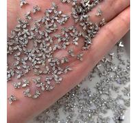 Mini accessoires pour ongles en forme de papillon, accessoires de strass en zircone, accessoires de métal d'alliage super brillants de luxe léger, petites boules d'acier, fournitures pour ongles, déco