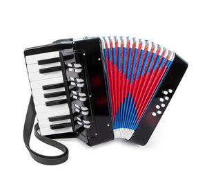 Mini accordéon en Plastique ABS - 17 Touches, 8 Basses, Style Piano, bandoulière rétractable for Un Jeu Facile par Les Enfants et Les Adultes