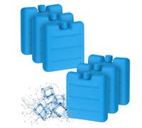 Mini accumulateurs de froid, set de 6 en 3 couleurs - 8 x 7 cm chacun - petits éléments réfrigérants au design plat - pack réfrigérant pour boîte à pain boîte à lunch sac isotherme camping pique-nique