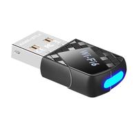 Mini adaptateur 2 en 1 USB WiFi Bluetooth, double bande 2,4/5 GHz pilote réseau gratuit USB Rece Ethernet récepteur externe