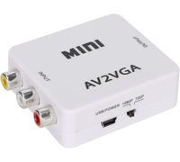 Mini Adaptateur Composite AV vers Vga Décodeur Tvcomparateur Vidéo, Plug and Play, Affichage Libre, Fréquence De Balayage Avancée, Fonction De Débruitage, Compatible avec L’Affichage pour V