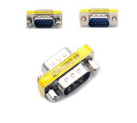 Mini adaptateur de changement de sexe,D-SUB DB9 DB15 DB25 9/15/25 broches mâle/femelle à mâle/femelle,Port RS232 Com VGA,M-F M-M F-F - Type DB9 Male to Male-2 pcs