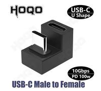 Mini adaptateur de genre HDMI en forme de U résistant à 360,USB 3.2,adaptateur de type C,rallonge USB mâle vers femelle,convertisseur USB C,HD,2.1V,8K,60Hz - Type usb-c u shape-10g-10PCS