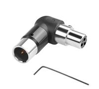 Mini adaptateur de microphone XLR réglable à 90 ° plaqué or 3 broches mâle vers mini XLR femelle à angle droit,pour microphone sans fil à revers,caméscope