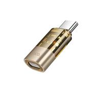 Mini-Adaptateur OTG Lightning Femelle vers USB-C Mâle avec Charge Rapide 3A Dorée