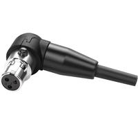 Mini adaptateur XLR à souder coudé à 90 °-Pour microphone-Plaqué or-3 broches-Mini XLR femelle-Connecteur soudé-Pour bricolage/réparation Mini XLR
