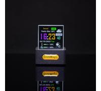 Mini affichage cube hologramme 3D, décoration de bureau photo en cristal, horloge numérique intelligente, station météo intelligente, horloge numérique, affichage de l'heure, cadeau d'animation GIF,