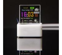 Mini affichage cube hologramme 3D, station météo intelligente, affichage flexible avec album photo personnalisé, météo en temps réel, affichage de l'heure, animation GIF, cadeau créatif, décoration de