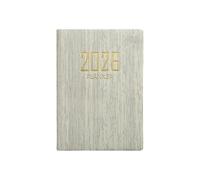Mini agenda de poche 2026 A7 - Carnet de poche et planificateur - Avec journal de voyage - Planification quotidienne hebdomadaire mensuelle - Pour l'école, le bureau, la maison, les étudiants - Beige