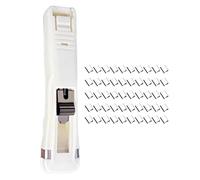 Mini agrafeuse à pince - 11,5 cm - Clip de en ABS rechargeable, réutilisable, | Organiseur de documents pour bureau, école, salle de ollège et scrapbooking