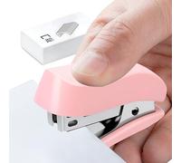 Mini agrafeuse avec agrafes incluses | Mini agrafeuse pour 12 feuilles idéale pour la salle de classe | Outil de portable pour bureau scolaire - Compact pour les voyages et les activités de