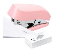 Mini agrafeuse avec agrafes, mini agrafeuse pour 12 feuilles, idéale pour salle de classe, outil de portable pour bureau, école, étude, compact pour voyages et activités de plein air