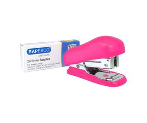 Mini agrafeuse de bureau Rapesco Bug - agrafes 24/6 et 26/6 - capacité 12 feuilles - Rose