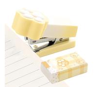 Mini agrafeuse de poche, agrafeuse portable pour, chat mignon avec points de griffe, construction légère, accessoires de maison pour étudiants, école, bureau et voyageurs, relie 2 à 15