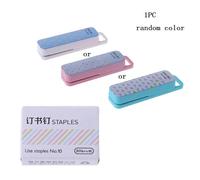 Mini Agrafeuse Manuelle 3 Couleurs, 1 Ensemble, Papeterie Fournitures Scolaires Et De Bureau M17f