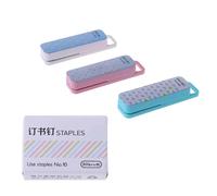 Mini Agrafeuse Manuelle 3 Couleurs, 1 Ensemble, Papeterie Fournitures Scolaires Et De Bureau P9jd